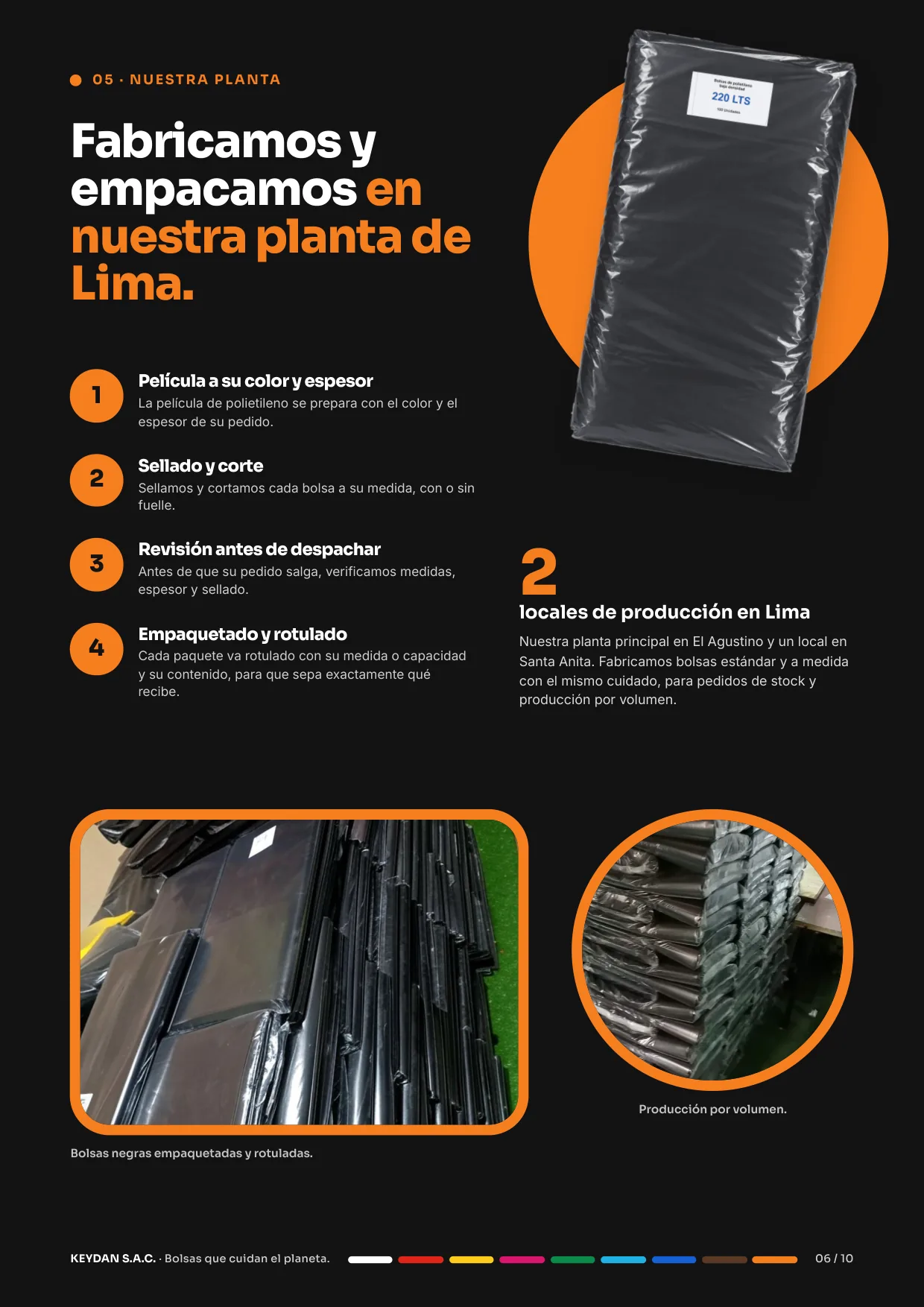 Nuestra planta: fabricamos y empacamos en Lima