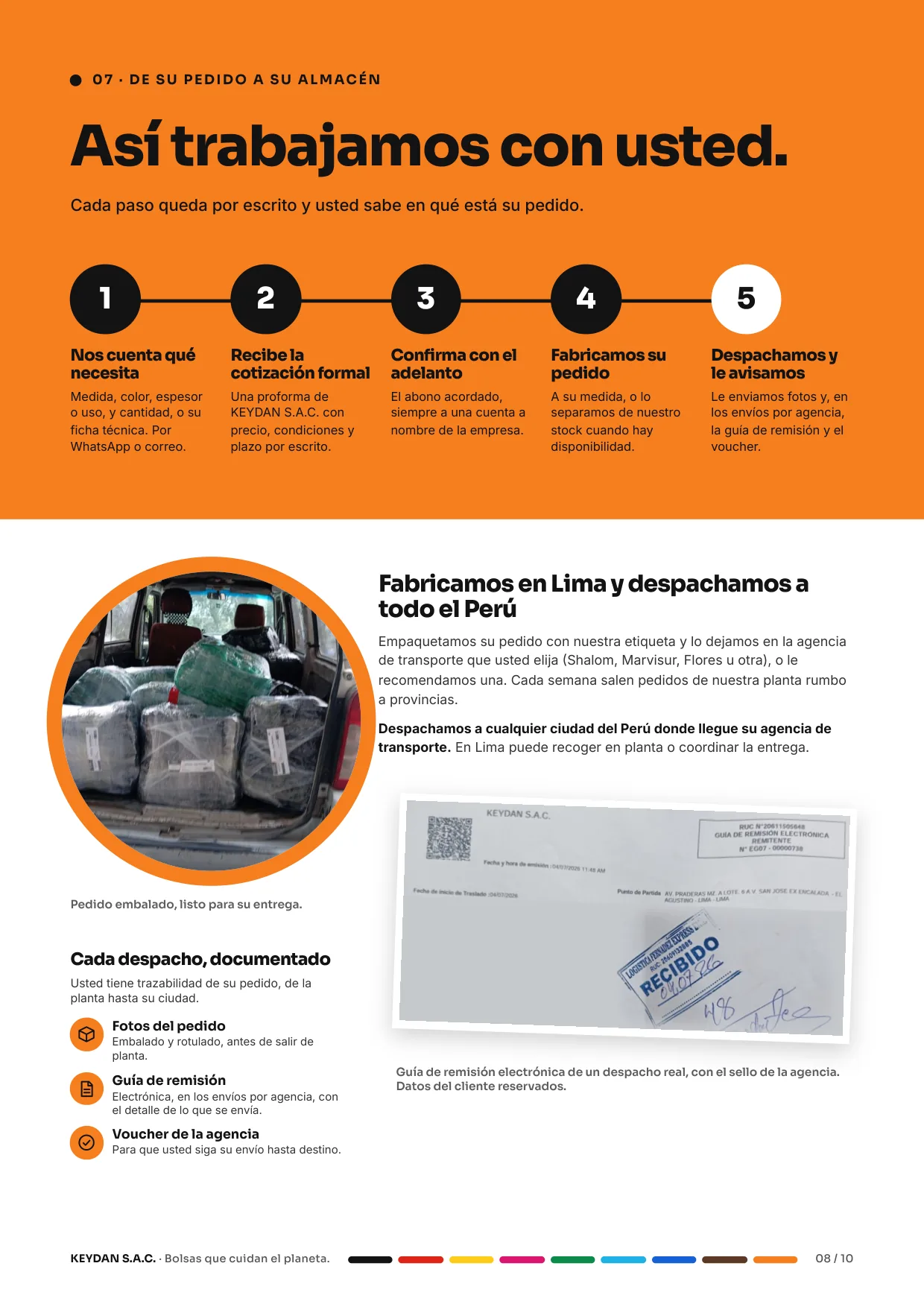 Así trabajamos: de su pedido a su almacén, despacho a todo el Perú
