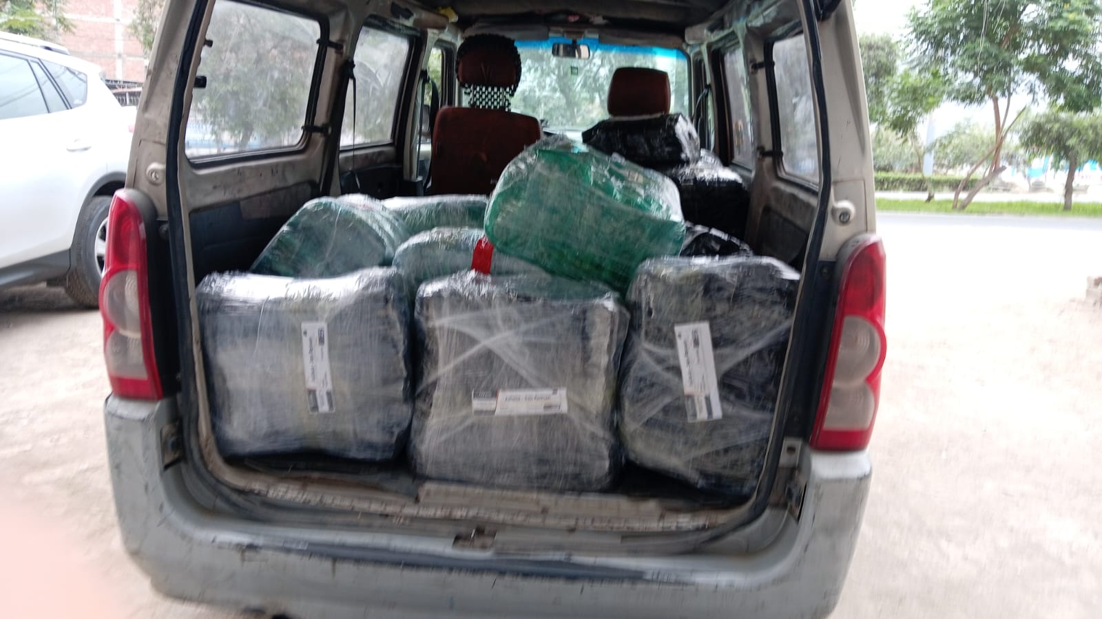 Pedido embalado listo para la agencia