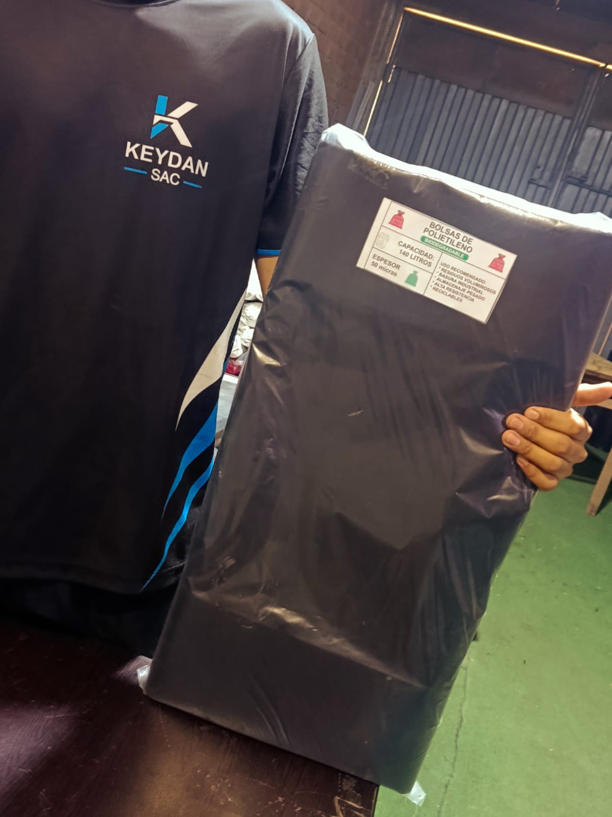 Bolsa de polietileno de KEYDAN SAC con su ficha técnica